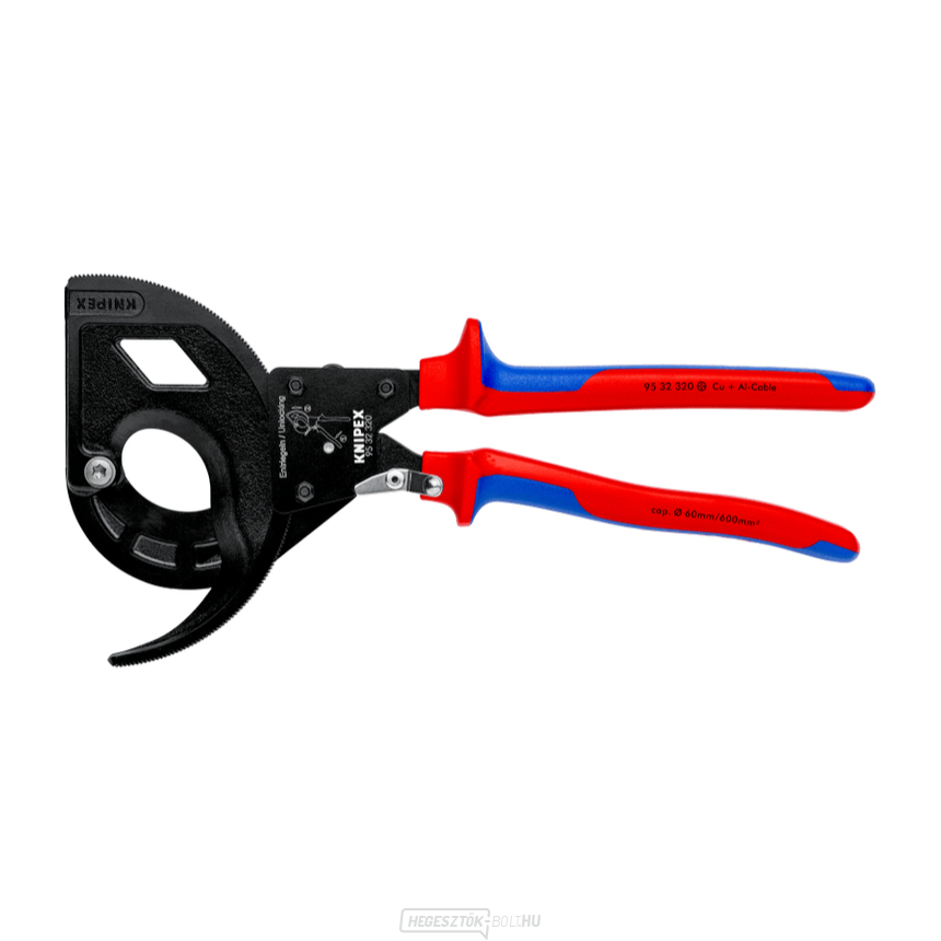 Knipex 95 32 320 mm-es kábelolló - racsnis szarvval Knipex 95 32 320 mm-es kábelolló - racsnis szarvval gallery main image