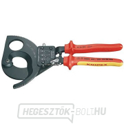 Kábelvágó 280 mm KNIPEX 95 36 280 - 1000V. Krómozott, többkomponensű VDE hüvelyek gallery main image