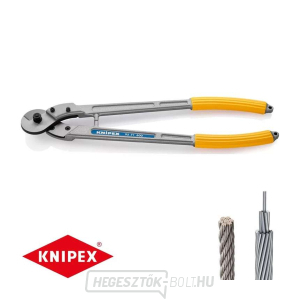 Huzal-, kötél-, kábel- és rönkvágó olló KNIPEX 95 71 600 mm gallery main image