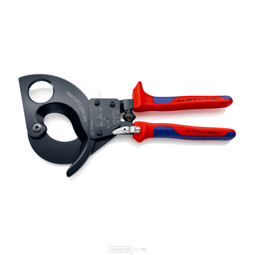 Kábelvágó 280 mm KNIPEX 95 31 280 - polírozott fej, műanyag hüvelyek