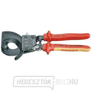 Kábelvágó 250 mm KNIPEX 95 36 250 - 1000V. Krómozott, többkomponensű VDE hüvelyek Előnézet 