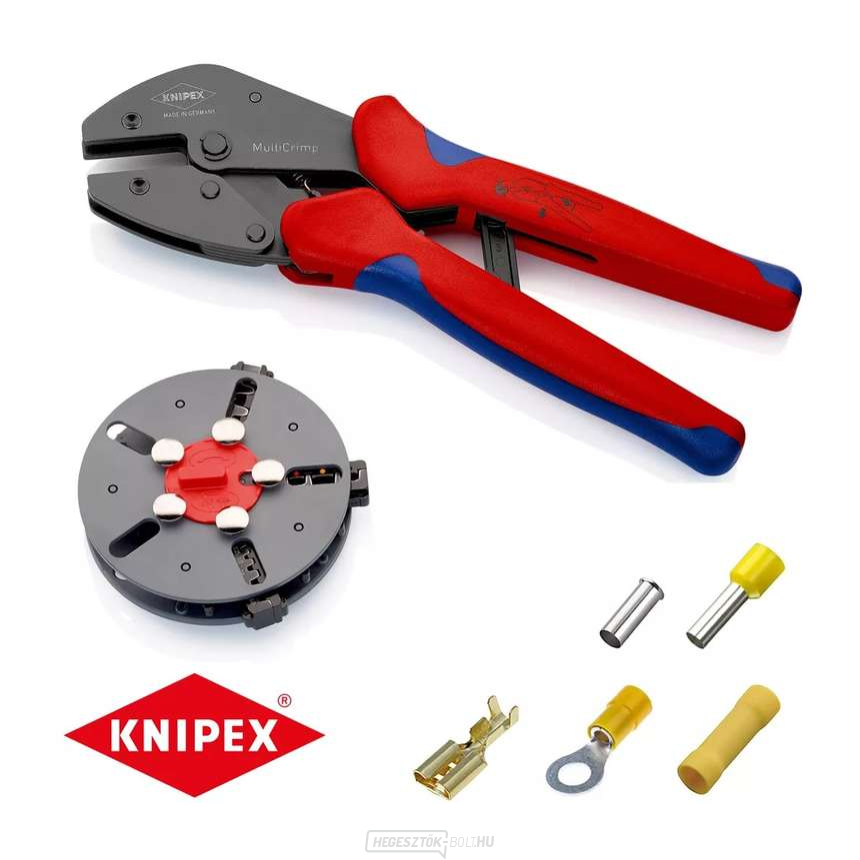 Knipex 97 33 01 MultiCrimp® krimpelő fogó cserélhető tálcával Knipex 97 33 01 MultiCrimp® krimpelő fogó cserélhető tálcával gallery main image