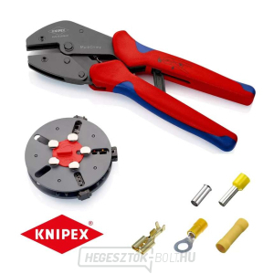 Knipex 97 33 01 MultiCrimp® krimpelő fogó cserélhető tálcával Knipex 97 33 01 MultiCrimp® krimpelő fogó cserélhető tálcával gallery main image