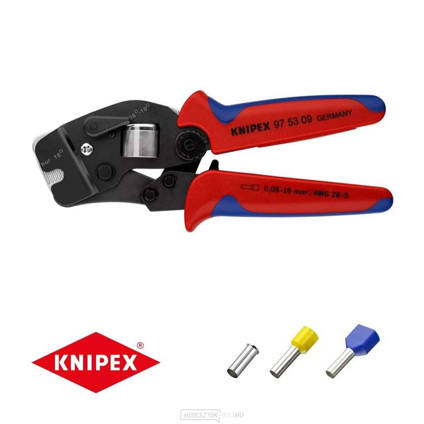 Önbeálló fogó 190 mm KNIPEX 97 53 09 - kábelsarkok krimpeléséhez
