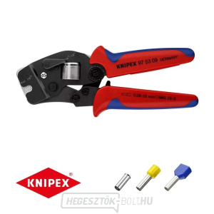 Önbeálló fogó 190 mm KNIPEX 97 53 09 - kábelsarkok krimpeléséhez gallery main image