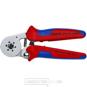 Önbeálló fogó kábelsaruk krimpeléséhez, oldalsó behelyezéssel Önbeálló fogó kábelsaruk krimpeléséhez, oldalsó behelyezéssel gallery main image