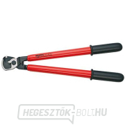 Kábelolló 500 mm, VDE 1000 V. KNIPEX 95 17 500 - krómozás, VDE szigetelés merítéssel Előnézet 