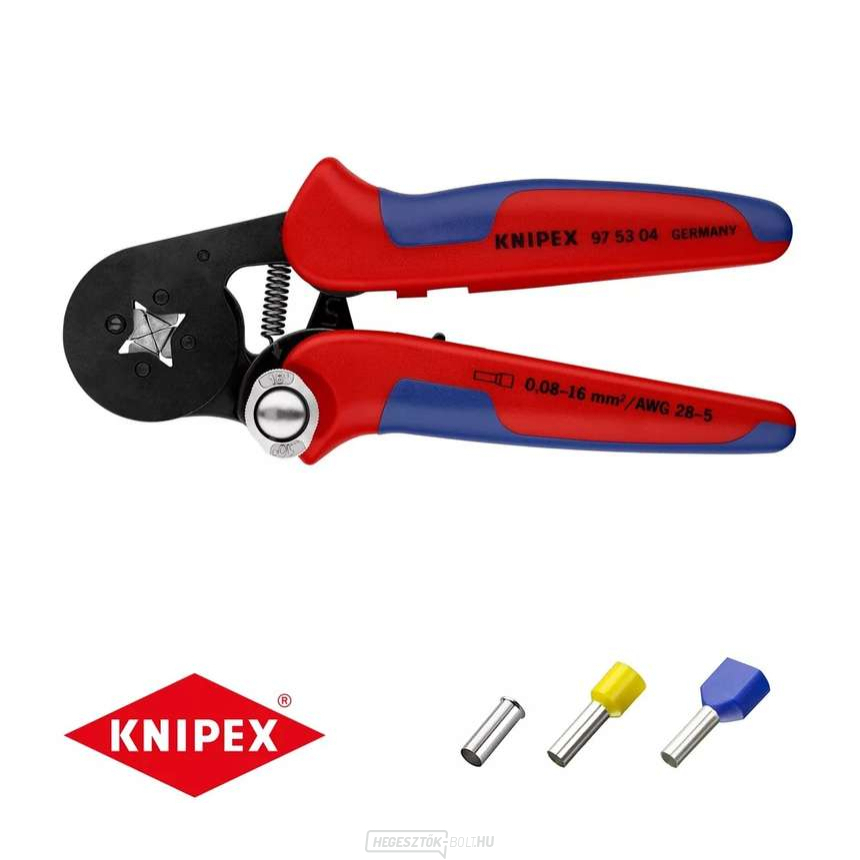 Önbeálló fogó 180 mm KNIPEX 97 53 04 - kábelsarkok krimpeléséhez