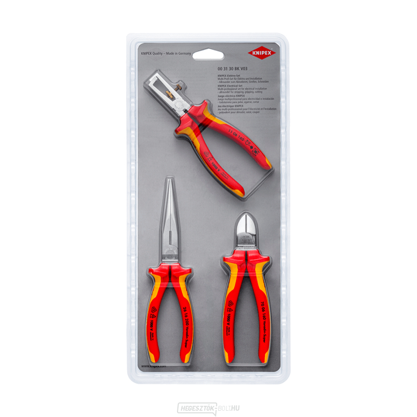 Knipex fogókészlet 00 31 30 BK V03