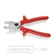 Kábelolló 200 mm - 1000V. KNIPEX 95 17 200 - Krómozott, VDE - szigetelés fürdőbe merítéssel. gallery main image