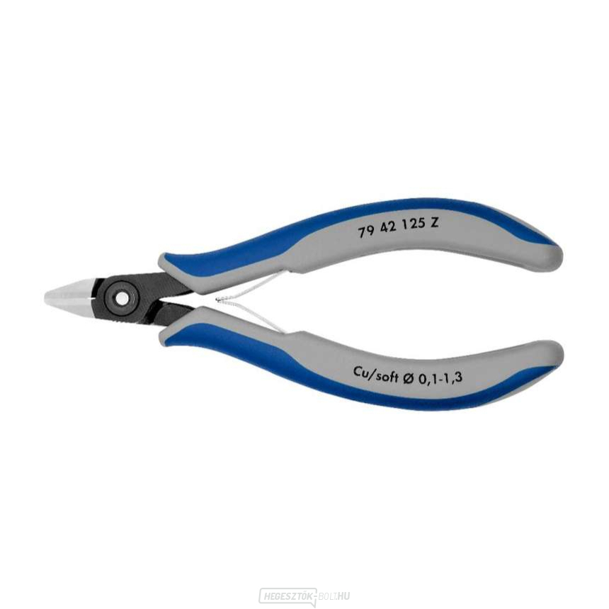 Precíziós oldalvágók elektronikához 125 mm Knipex 79 42 125 Z - polírozott fej, többkomponensű hüvelyek