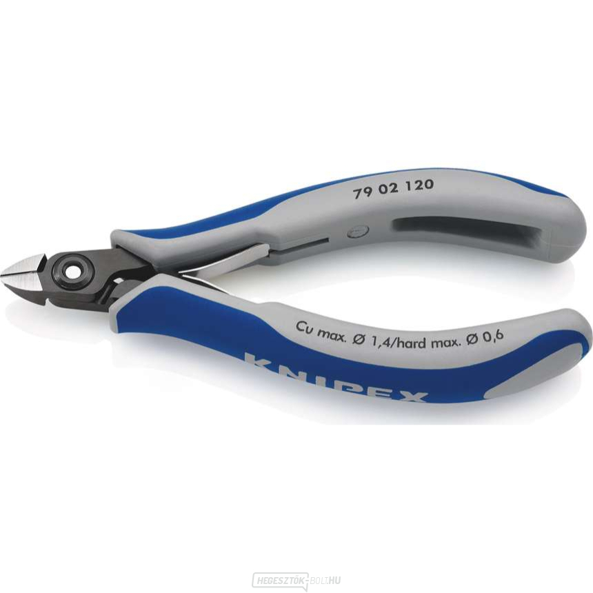 Precíziós oldalfűrész elektronikához 120 mm Knipex 79 02 120 polírozott fej, többkomponensű hüvelyek