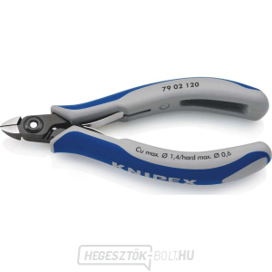 Precíziós oldalfűrész elektronikához 120 mm Knipex 79 02 120 polírozott fej, többkomponensű hüvelyek gallery main image