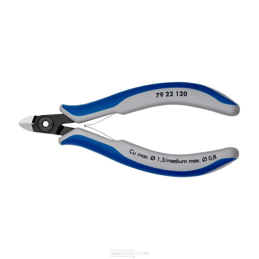 Precíziós oldalvágó az elektronikához 120 mm Knipex 79 22 120 - polírozott fej, többkomponensű hüvelyek Precíziós oldalvágó az elektronikához 120 mm Knipex 79 22 120 - polírozott fej, többkomponensű hüvelyek gallery main image