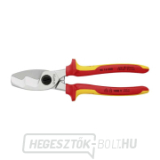 Kábelolló 200 mm, VDE 1000V. KNIPEX 95 16 200 - krómozott, többkomponensű hüvelyek Kábelolló 200 mm, VDE 1000V. KNIPEX 95 16 200 - krómozott, többkomponensű hüvelyek gallery main image