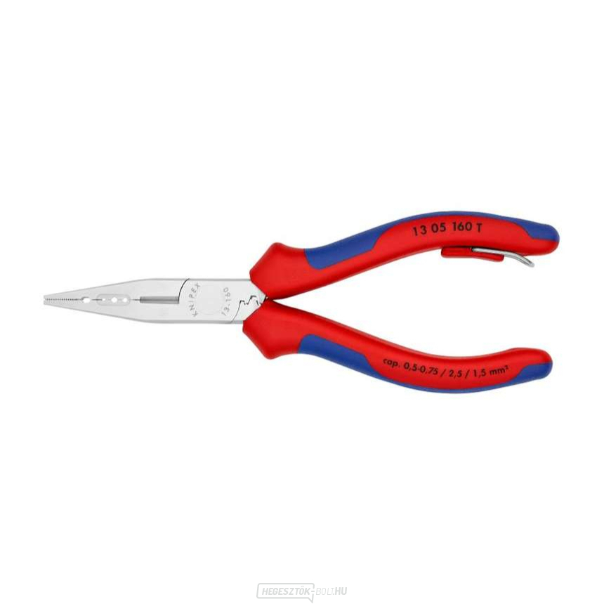 160 mm-es Knipex 13 05 160 T vezetékfogó 160 mm-es Knipex 13 05 160 T rögzítőszemmel
