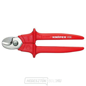 Kábelolló 260 mm KNIPEX 95 06 260 - 1000V. Krómozott, többkomponensű VDE hüvelyek Kábelolló 260 mm KNIPEX 95 06 260 - 1000V. Krómozott, többkomponensű VDE hüvelyek gallery main image