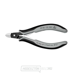 Precíziós oldalfűrész elektronikához 125 mm Knipex 79 02 125 ESD - polírozott fej, többkomponensű hüvelyek gallery main image