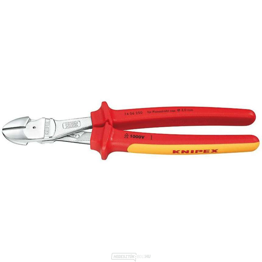 250 mm-es KNIPEX 74 06 250 - 1000V. Krómozott, többkomponensű VDE hüvelyek