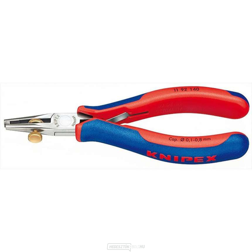 Húzófogó 140 mm. KNIPEX 11 92 140 - csiszolt fej, többkomponensű hüvelyek Húzófogó 140 mm. KNIPEX 11 92 140 - csiszolt fej, többkomponensű hüvelyek gallery main image