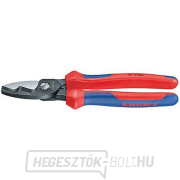 Kábelolló 200 mm KNIPEX 95 12 200 - csiszolt fej, többkomponensű hüvelyek Előnézet 