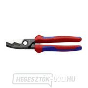 Kábelolló 200 mm KNIPEX 95 12 200 - csiszolt fej, többkomponensű hüvelyek gallery main image