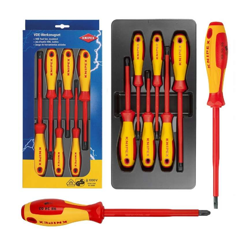 Villanyszerelő csavarhúzó VDE Knipex 00 20 12 V01 (6 darabos készlet) PL+PH