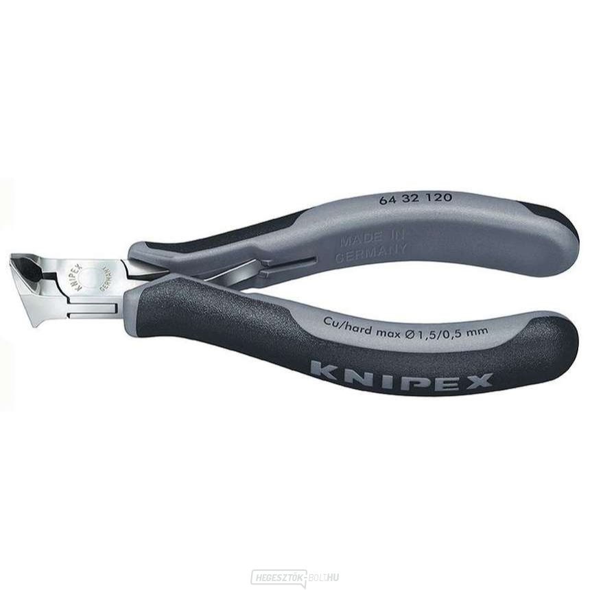 120 mm-es elektronikai vágófejek Knipex 64 32 120 ESD - polírozott fej, többkomponensű hüvelyek