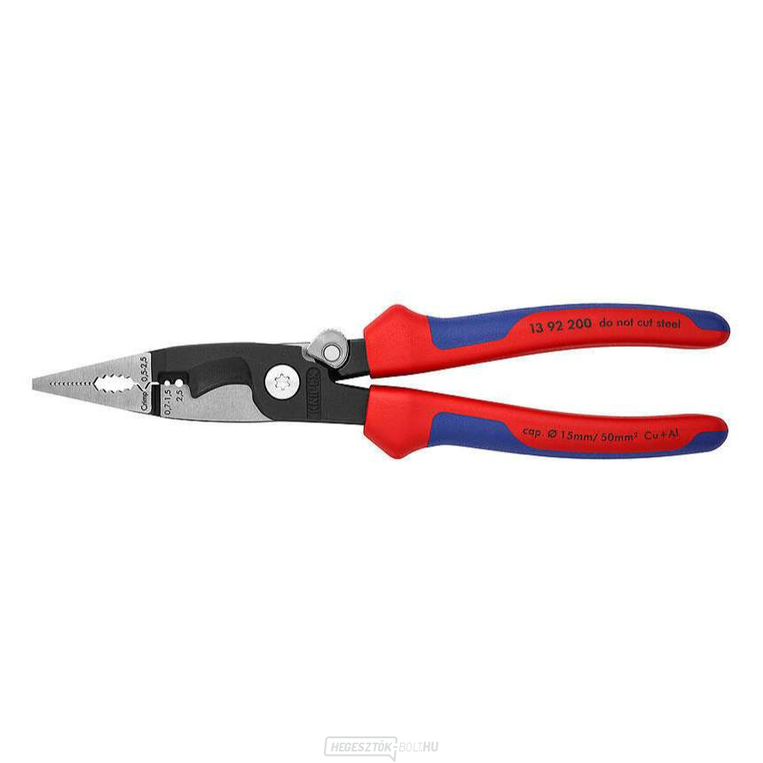Univerzális fogó elektromos szereléshez 200 mm Knipex 13 92 200 Univerzális fogó elektromos szereléshez 200 mm Knipex 13 92 200 gallery main image
