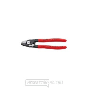 Kábelolló 165 mm KNIPEX 95 41 165 - edzett fogó, műanyag hüvelyes lecsupaszítóval gallery main image