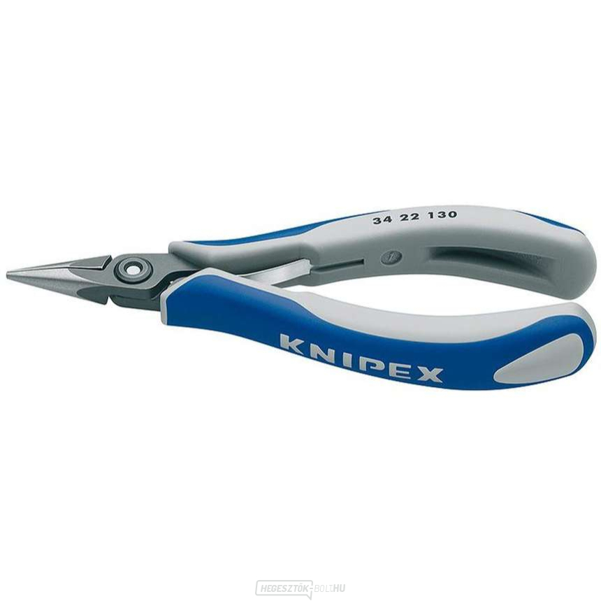 Precíziós elektronikai fogó 130 mm KNIPEX 34 22 130 - csiszolt fej, többkomponensű hüvelyek