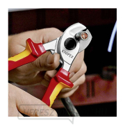 Kábelolló 165 mm VDE. KNIPEX 95 16 165 - krómozott, többkomponensű hüvelyek Előnézet 