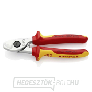 Kábelolló 165 mm VDE. KNIPEX 95 16 165 - krómozott, többkomponensű hüvelyek gallery main image