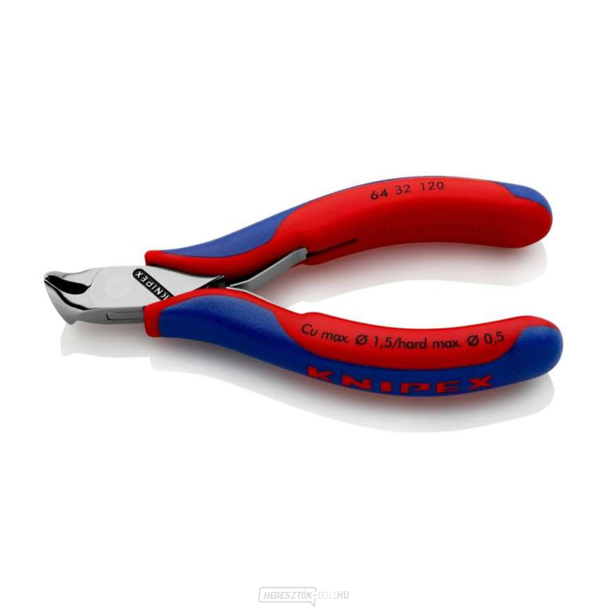 Elektronikai vágófejek 120 mm Knipex 64 32 120 - polírozott fej, többkomponensű hüvelyek