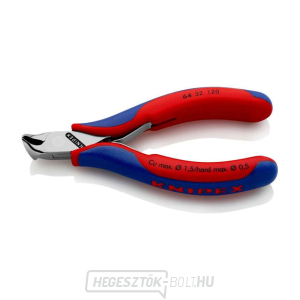Elektronikai vágófejek 120 mm Knipex 64 32 120 - polírozott fej, többkomponensű hüvelyek Elektronikai vágófejek 120 mm Knipex 64 32 120 - polírozott fej, többkomponensű hüvelyek gallery main image