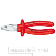 Kombinált fogó 250 mm - 1000V. KNIPEX 03 07 250 - krómozott, VDE - szigetelés fürdőbe merítéssel. gallery main image