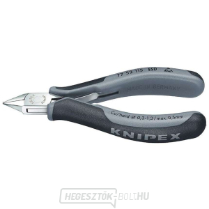 Elektronikai oldalvágó 115 mm KNIPEX 77 52 115 ESD - polírozott fej, többkomponensű hüvelyek Elektronikai oldalvágó 115 mm KNIPEX 77 52 115 ESD - polírozott fej, többkomponensű hüvelyek gallery main image