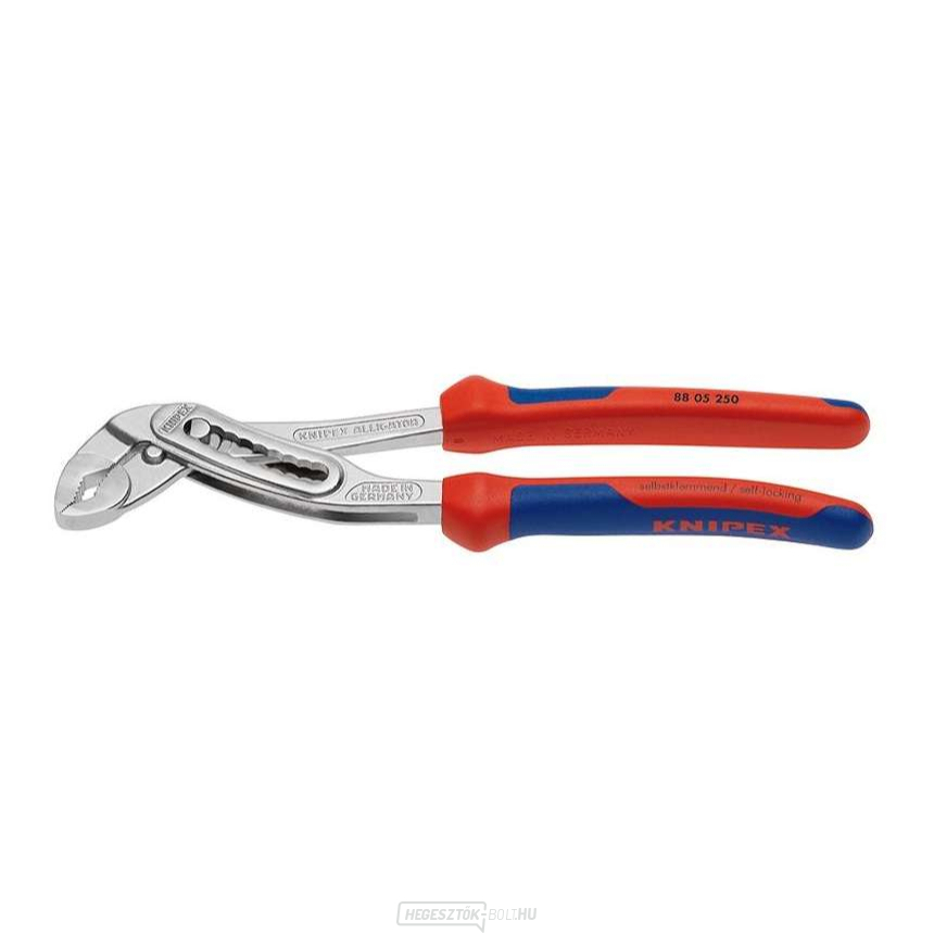 Vízvezeték fogó Alligator 300 mm KNIPEX 88 05 300 - krómozott, többkomponensű hüvelyek