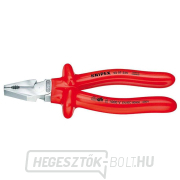 Erő kombinált fogó 225 mm - VDE 1000V. KNIPEX 02 07 225 - krómozott, merülő szigeteléssel. gallery main image