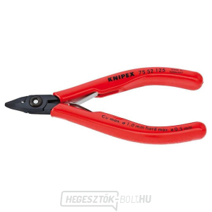 Oldalvágók elektronikához 125 mm KNIPEX 75 52 125 - polírozott fej, többkomponensű hüvelyek gallery main image