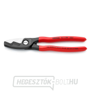 Kábelolló 200 mm KNIPEX 95 11 200 - polírozott fej, műanyag hüvelyek gallery main image