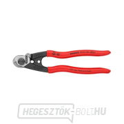 Huzal- és kötélvágó olló 190 mm KNIPEX 95 61 190 - polírozott fej, műanyag hüvelyek Előnézet 