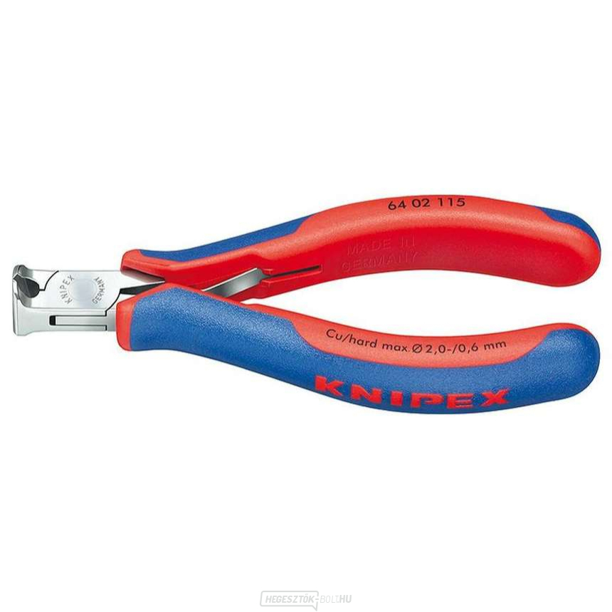 Elektronikai vágó 115 mm KNIPEX 64 02 115 - polírozott fej, többkomponensű hüvelyek