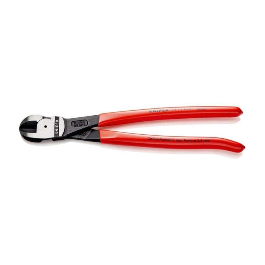 Vágó fogó 250 mm-es középső pengékkel KNIPEX 74 91 250 - csiszolt fej, műanyag hüvelyek