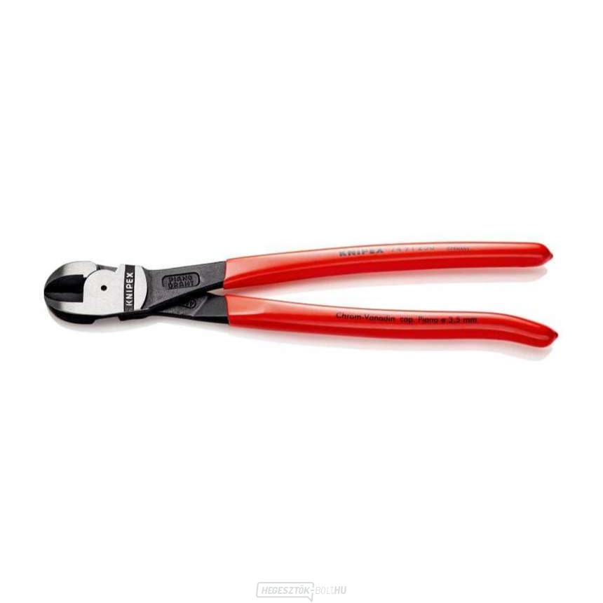 Vágó fogó 250 mm-es középső pengékkel KNIPEX 74 91 250 - csiszolt fej, műanyag hüvelyek