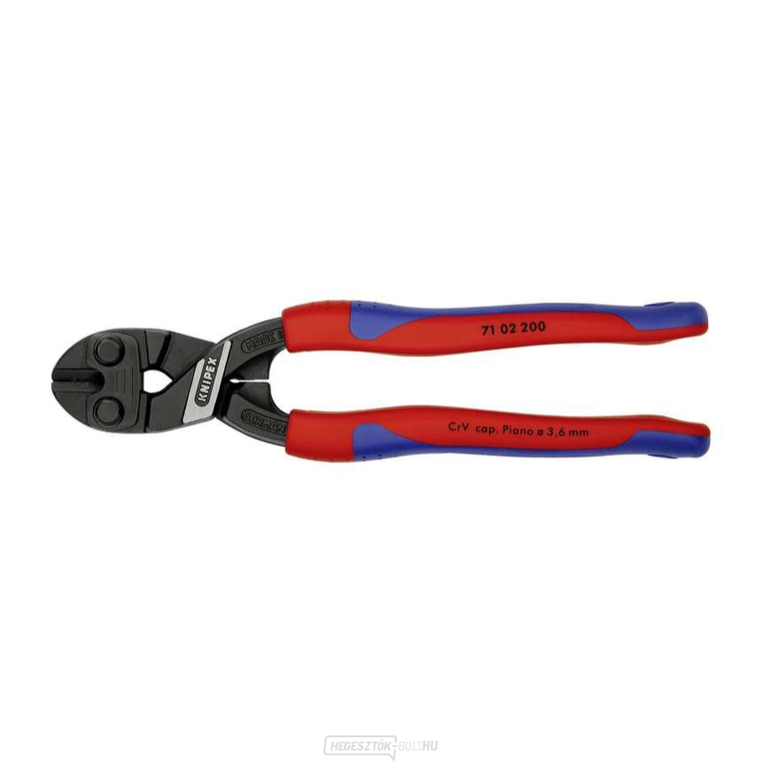 CoBolt kompakt fogó 200 mm KNIPEX 71 02 200 - polírozott fej, többkomponensű hüvelyek