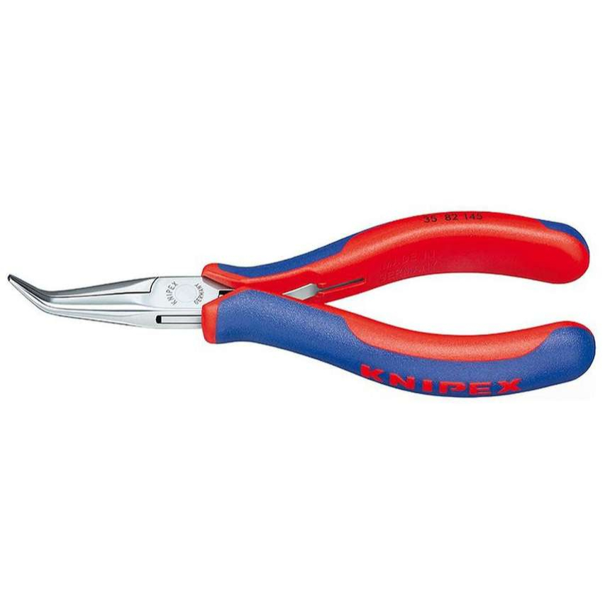 Elektronikai szerelőfogó 145 mm KNIPEX 35 82 145 - polírozott fej, többkomponensű hüvelyek