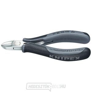 Elektronikai oldalvágó 115 mm KNIPEX 77 22 115 ESD - polírozott fej, többkomponensű hüvelyek gallery main image