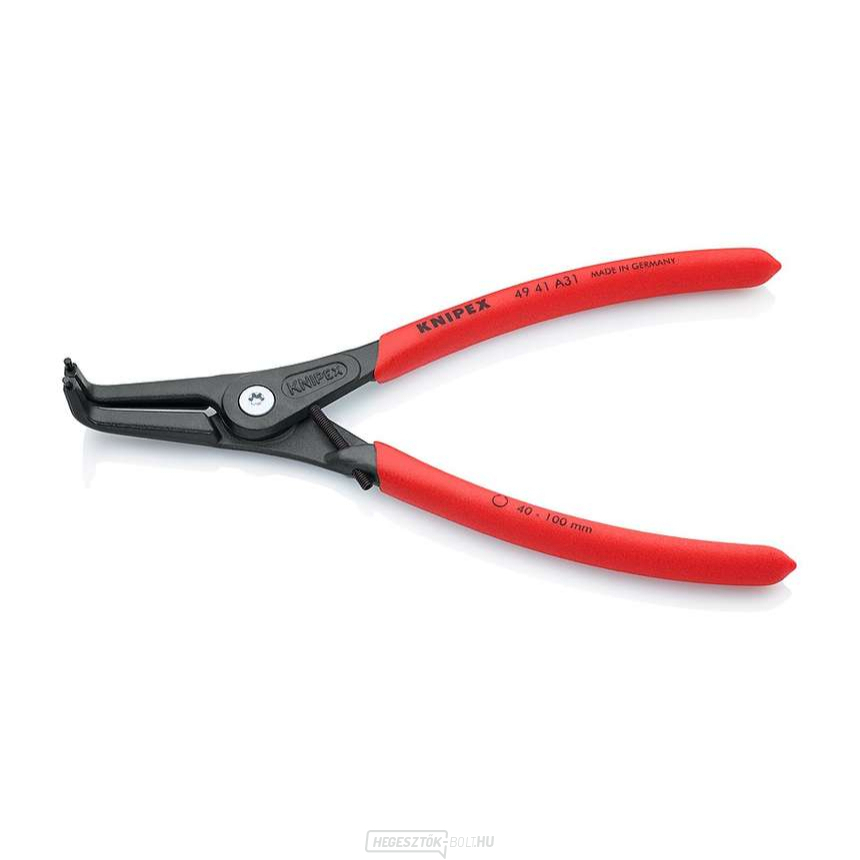 KNIPEX 49 41 A31 precíziós fogó külső gyűrűsbilincsekhez, 210 mm - csúszásmentes fogantyúval