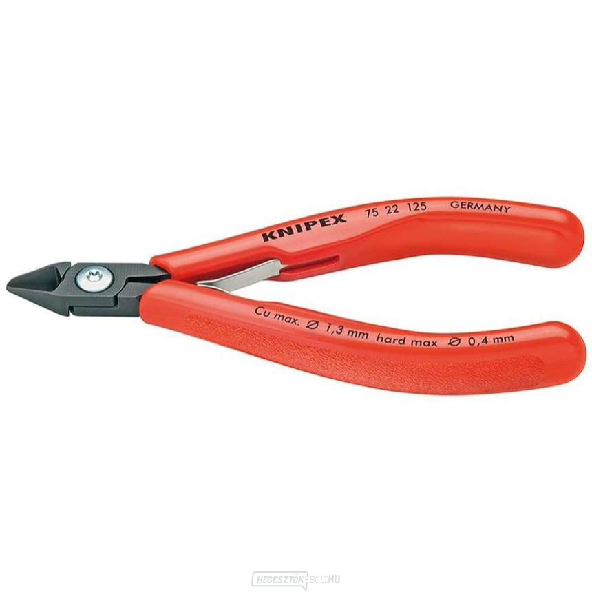 Oldalvágók elektronikához 125 mm KNIPEX 75 22 125 - polírozott fej, többkomponensű hüvelyek